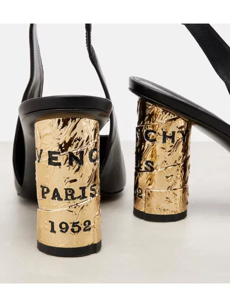 Pantofi cu toc Givenchy din piele slingback negru