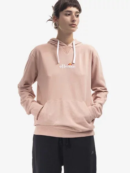 Суичър с качулка Ellesse с качулка с апликация бежово