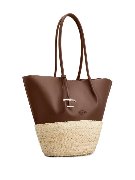 Geanta de piele Tod's din piele maro