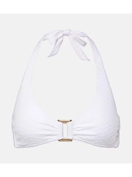 Bikini Heidi Klein z dekoltem halter biały