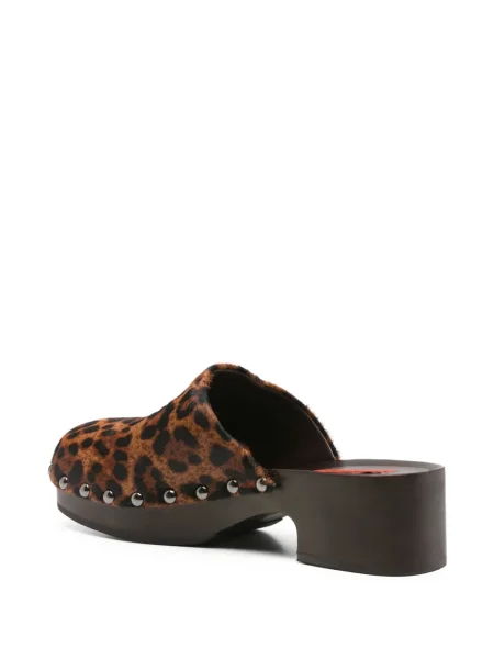 Papuci tip mules Simon Miller cu imagine cu model leopard maro