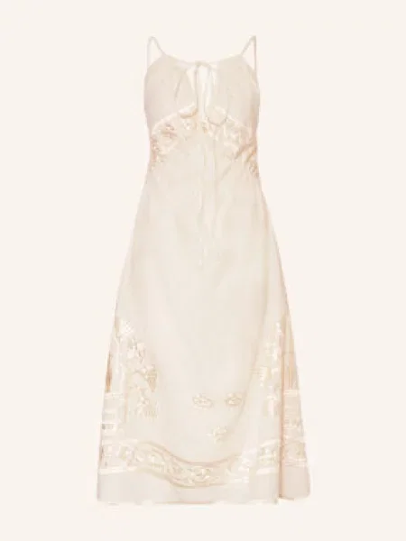 Greek Archaic Kori Sukienka Plażowa Crete Z Błyszczącą Przędzą gold złota