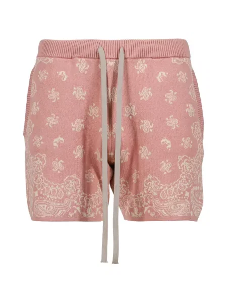 Pantaloni scurți Jun/nakayama tricotate cu model paisley roz