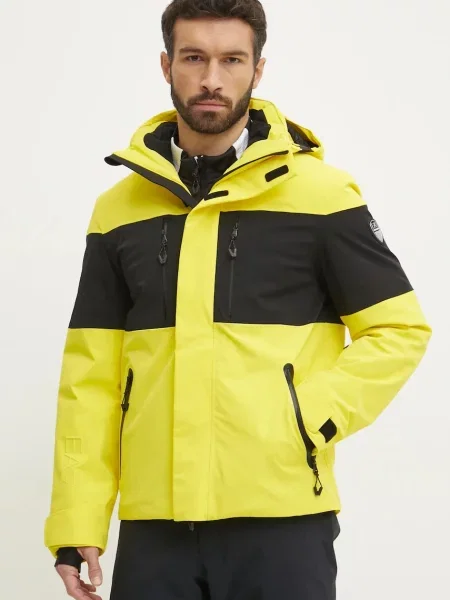 Emporio Armani geaca de schi Kitzbuhel Colorblock Protectum galben