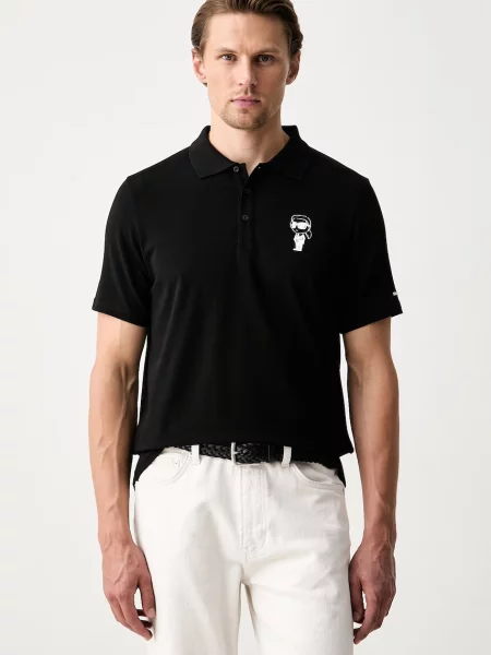Tricou polo Karl Lagerfeld negru