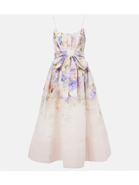 Lanena odgovarati haljina Zimmermann s cvjetnim printom