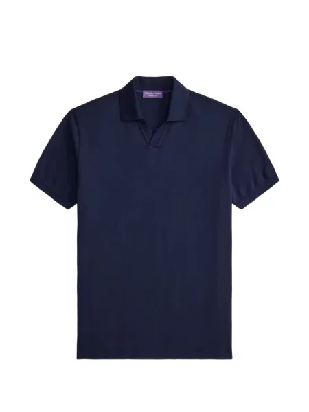 Gulerat tricou polo Ralph Lauren Purple Label albastru