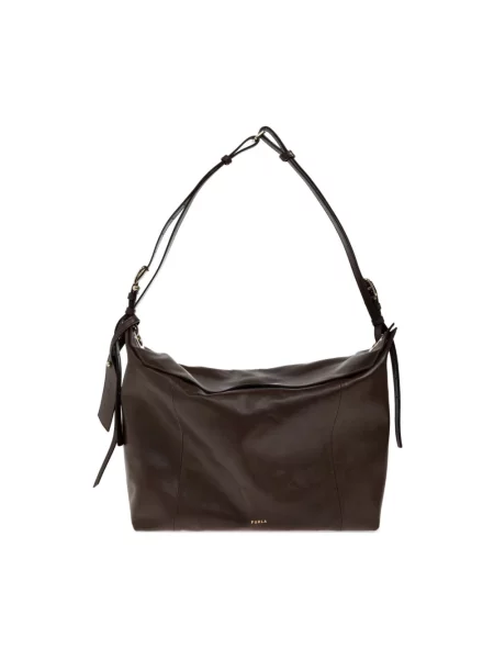 Torebka hobo Furla skórzana brązowa