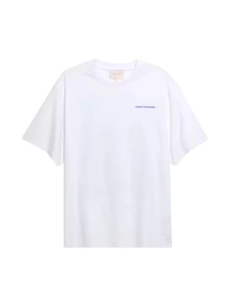 Koszulka Gertrude w geometryczne wzory biała