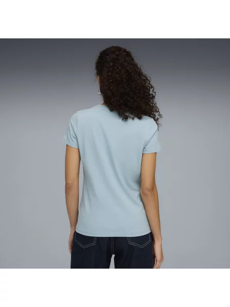 PUMA koszulka Essentials Elevated Odzież Niebieski S biała