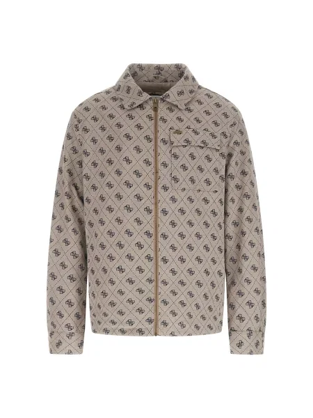 GUESS Geacă de primăvară-toamnă maro cappuccino / negru bej