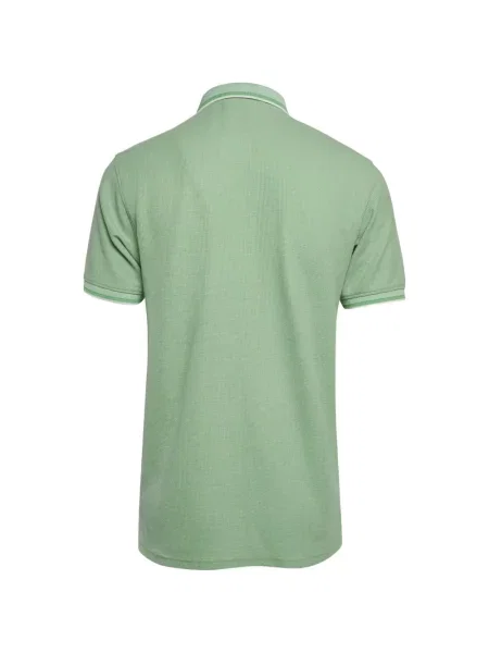 Tricou polo Boss din jerseu verde