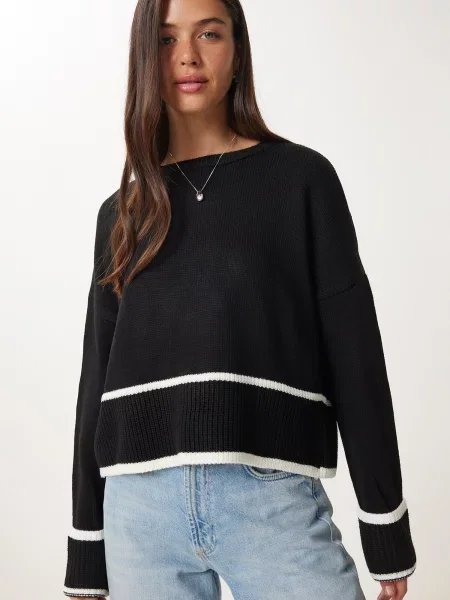 Pulover Happiness İstanbul negru