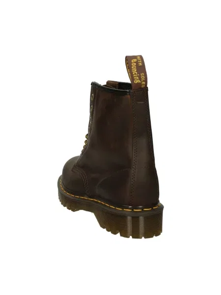 Botki Dr. Martens sznurowane skórzane brązowe