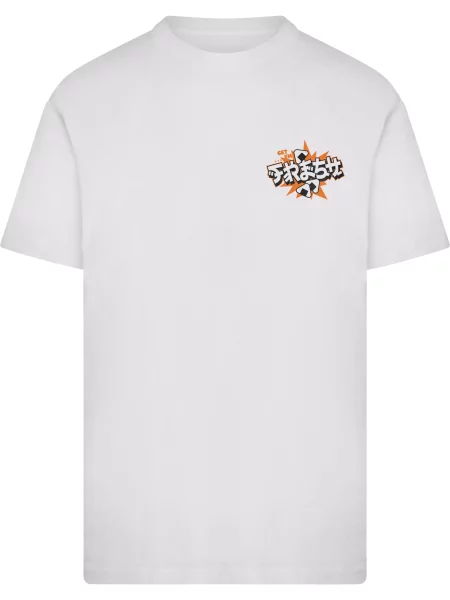 Mister Tee Tricou Monstrously Delicious Onigiri 2 Go portocaliu / negru alb