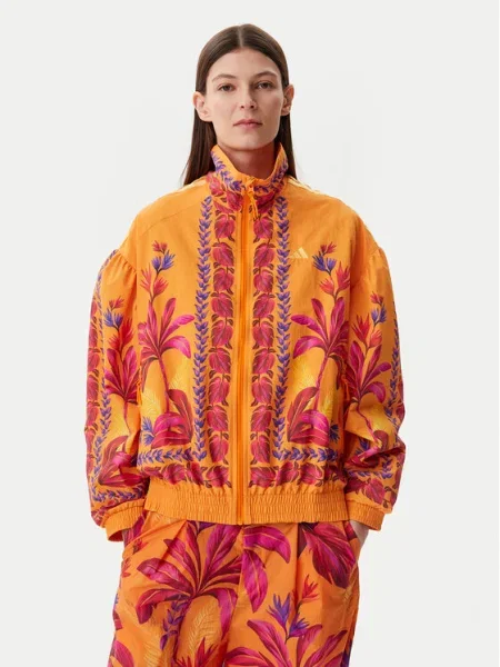 Яке adidas x Farm Rio преходен модел с уголемена кройка оранжево