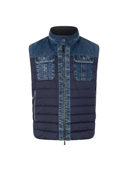 Kamizelka jeansowa Moorer niebieska