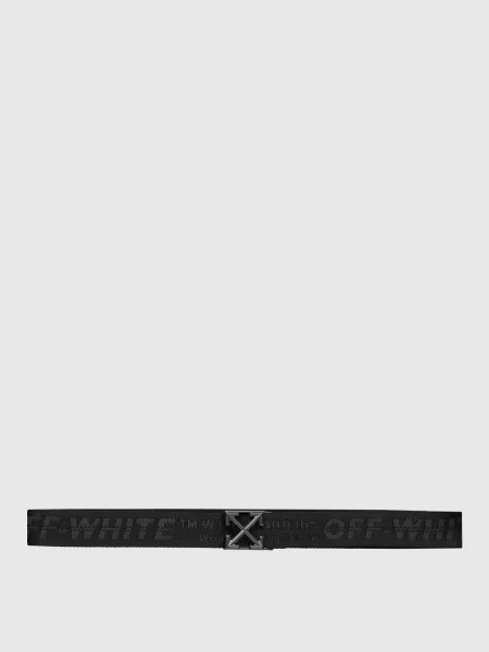 Ремінь з візерунком логотипа Off-white чорний