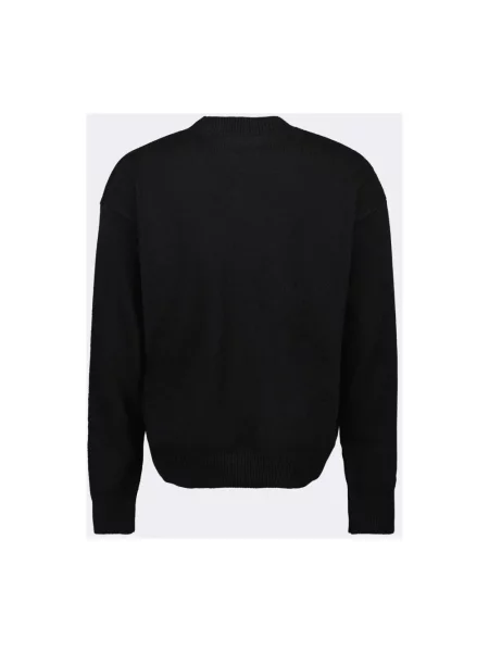 Dzianinowy sweter Palm Angels z długim rękawem czarny