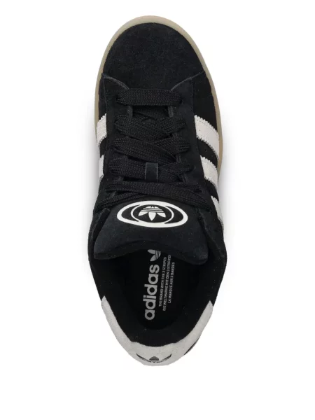Ριγέ μισό φερμουάρ sneakers Adidas EQT σουέντ μαύρο