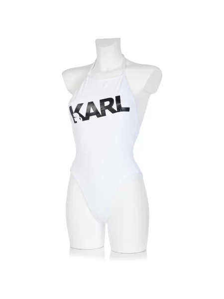 Costum de baie Karl Lagerfeld alb