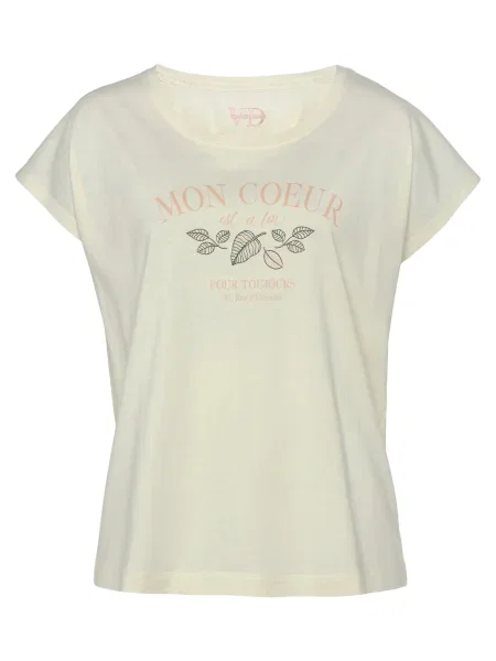 VIVANCE Tricou crem / închis / rosé verde