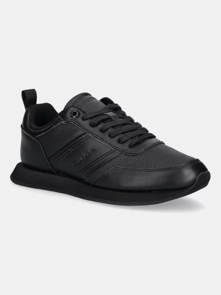 Tenisice Calvin Klein LOW PROF RUNN LACEUP TAPE crna