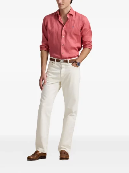 Ленена раница Polo Ralph Lauren бродирана сиво