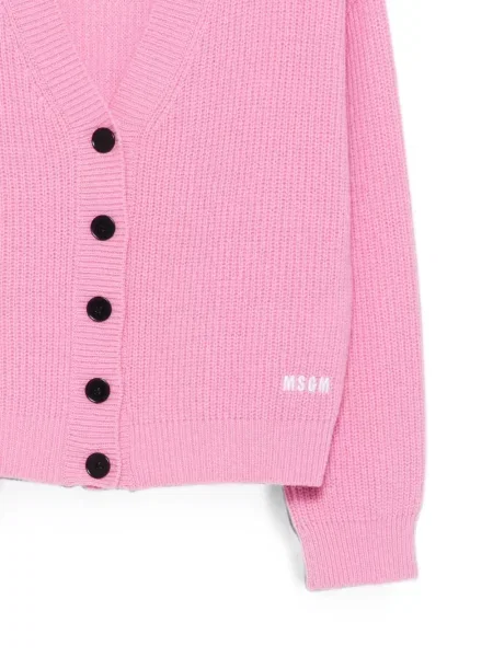Cardigan Msgm cu broderie roz