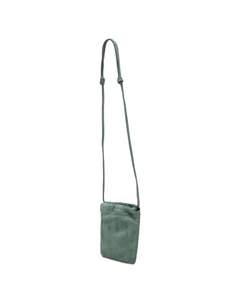Bőr crossbody táska Caterina Lucchi zöld