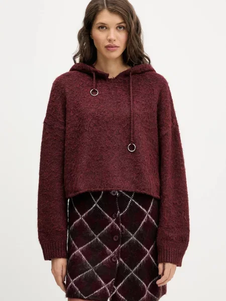 The Ragged Priest pulover călduros bordo