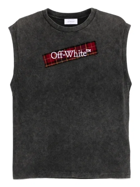 Tricou Off-white cu petice alb