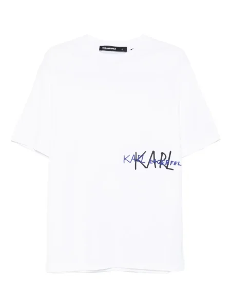 Tricou Karl Lagerfeld cu imagine alb