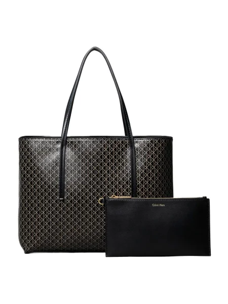 Calvin Klein Geantă shopper + borsetă maro