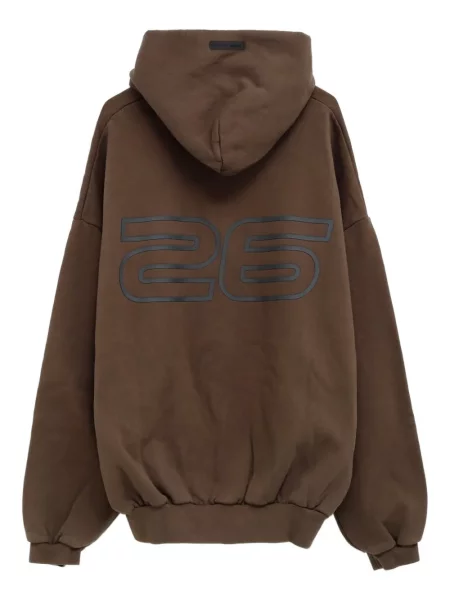 Raštuotas džemperis su gobtuvu Fear Of God Essentials ruda