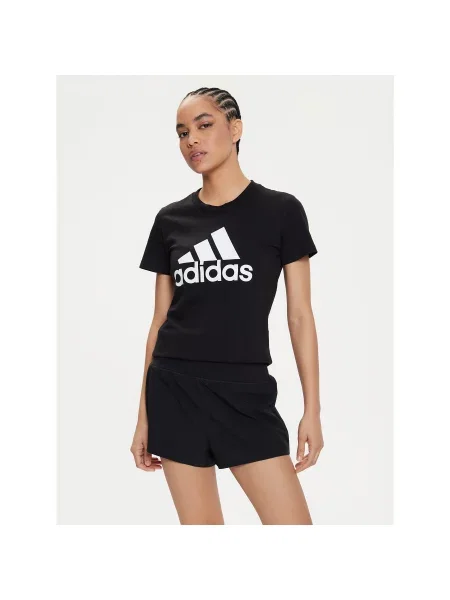 Adidas Marškinėliai Essentials Logo Regular Fit juoda