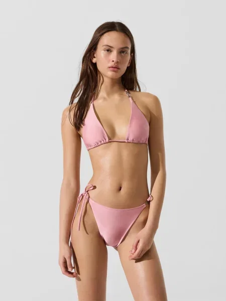 Karl Lagerfeld Bikinový top staroružová