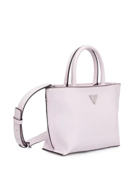Geantă shopper Guess cu autograf roz