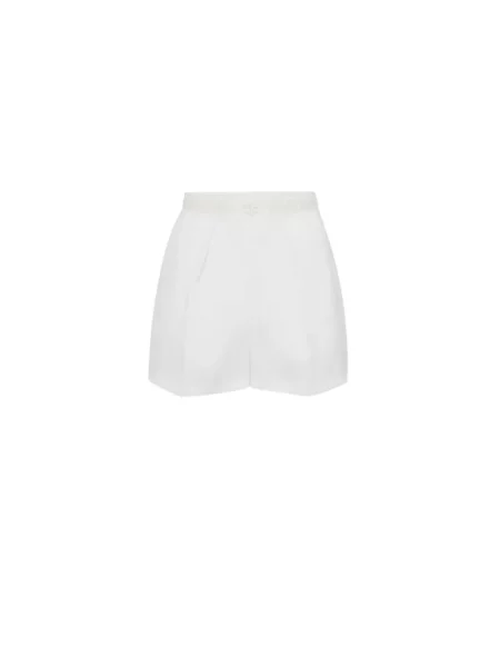 Szorty Elisabetta Franchi koronkowe z autografem białe