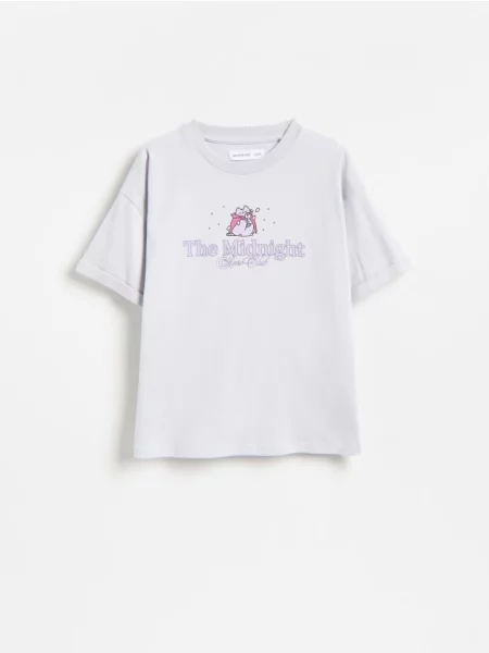 Reserved Tricou din Pusheen deschis gri