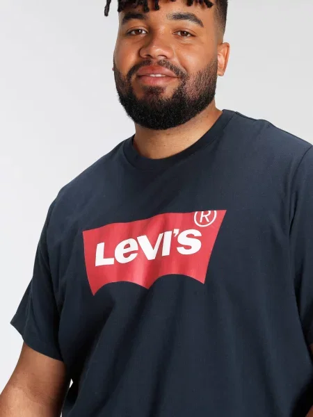 Levi's® Big & Tall Majica Graphic Tee modra / temno modra rdeča