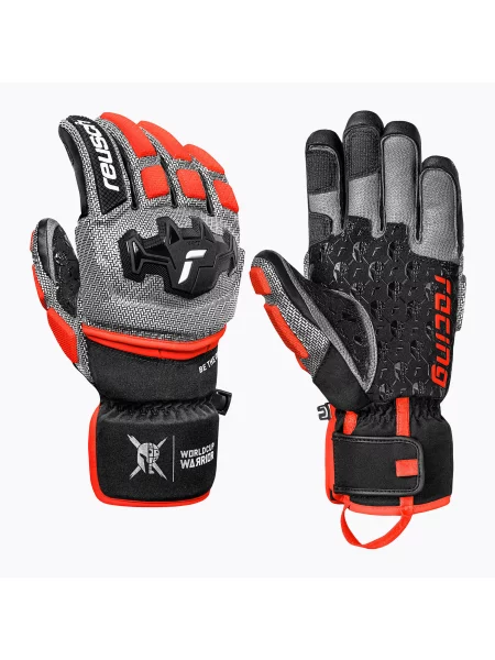 Mănuși de schi pentru bărbați Reusch Worldcup Warrior GS black/silver/fluorescent red negru