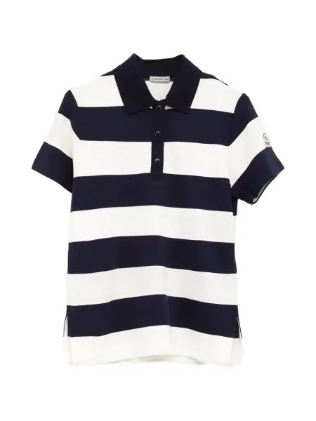 Tricou polo Moncler cu autograf albastru