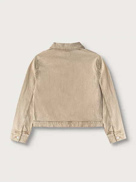 Levi's geacă de blugi pentru copii din cu STUDDED TRUCKER bej