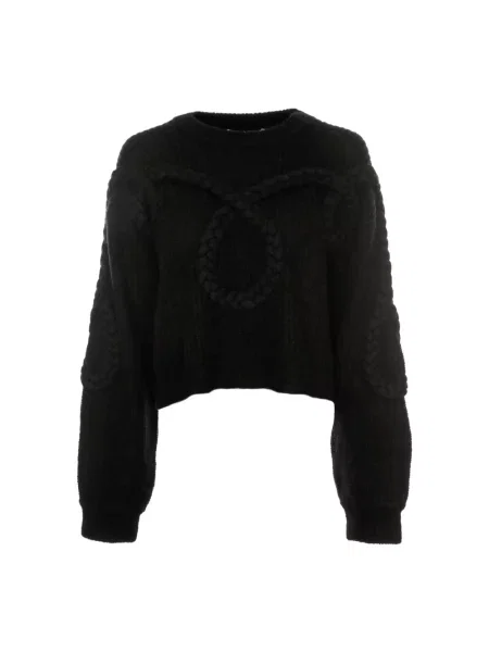 Sweter Munthe wełniany czarny