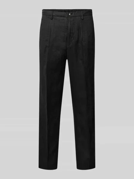 Spodnie z tylnymi model PANTALACCIO LINO' Markup czarne