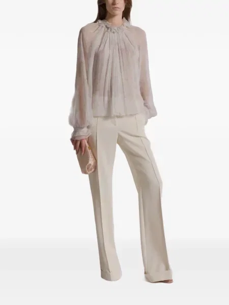Top Alberta Ferretti cu model floral cu volane