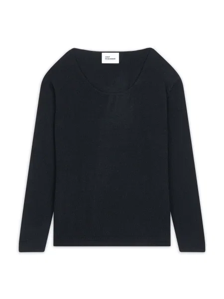 JUST CASHMERE Pulover Fiona' črna