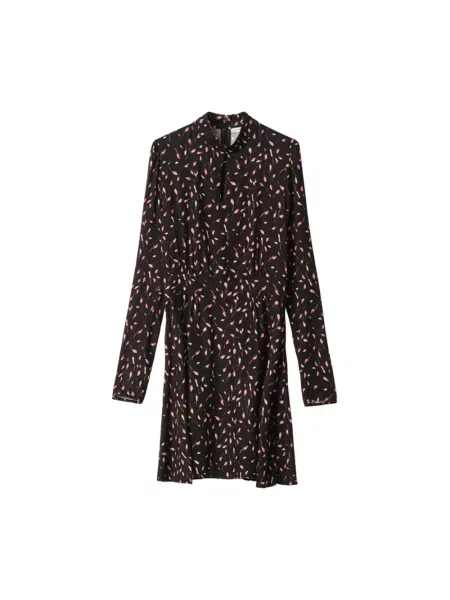 Sukienka Mar De Margaritas w kwiatki z krepy czarna