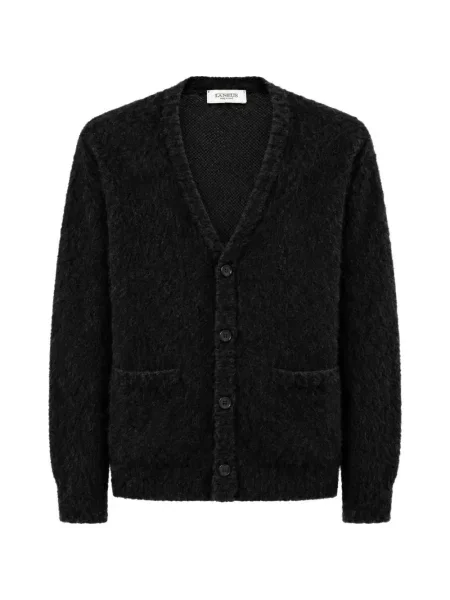 Cardigan Laneus cu decolteu în V negru